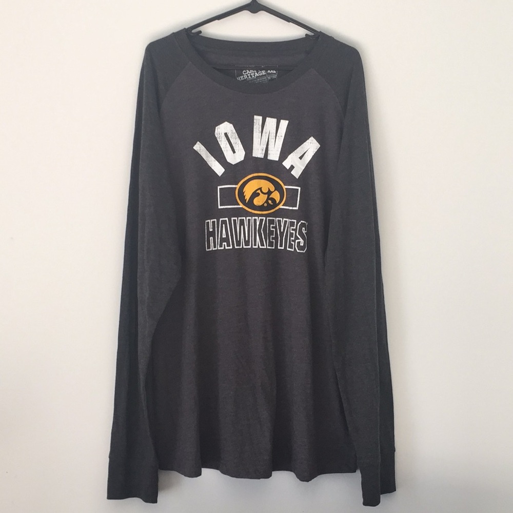 Iowa Hawkeyes Grey Long Sleeve Men's XXL